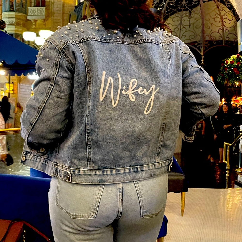 David Bridal “wifey” denim jacket